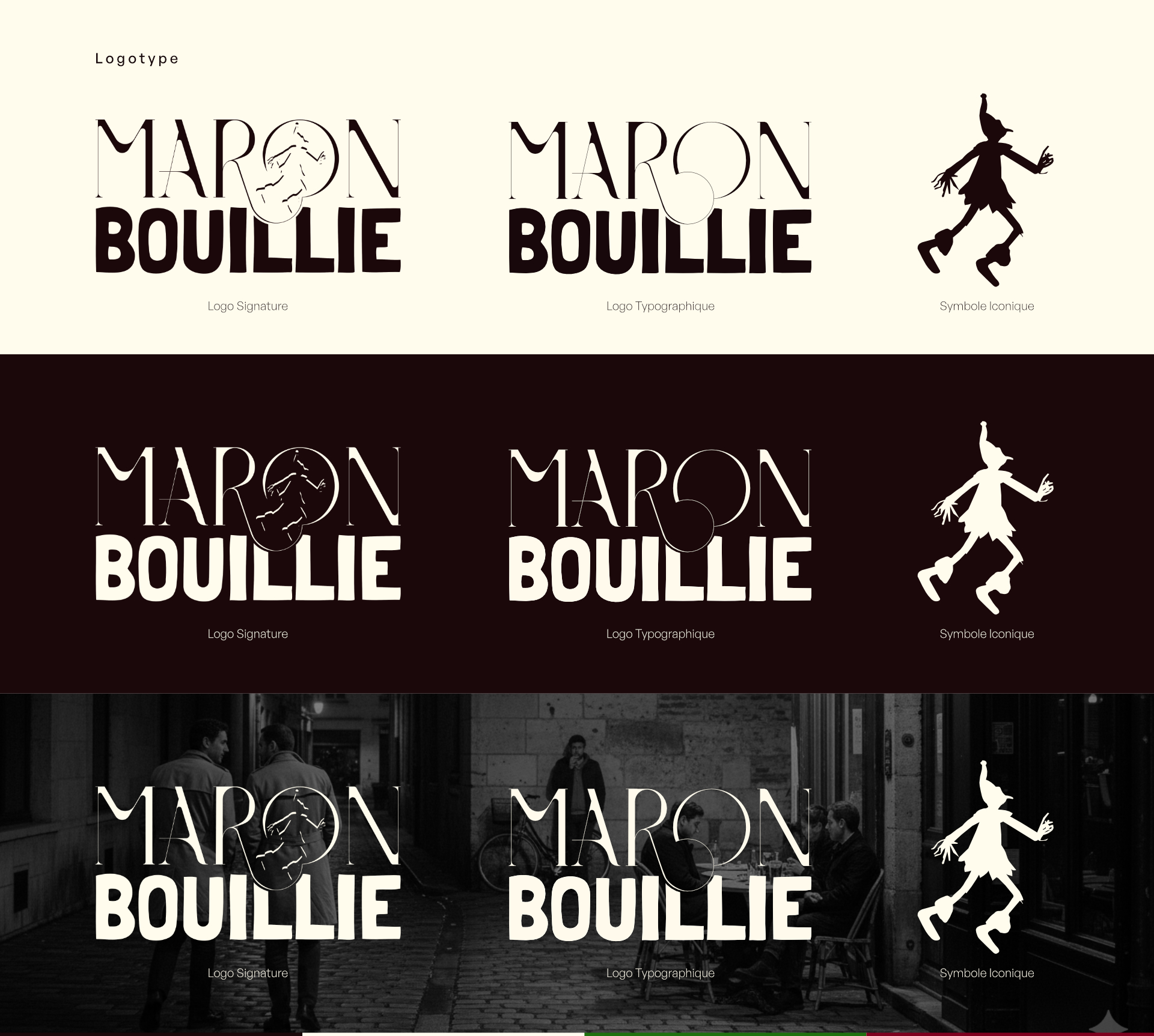 Système de logo Maron Bouillie